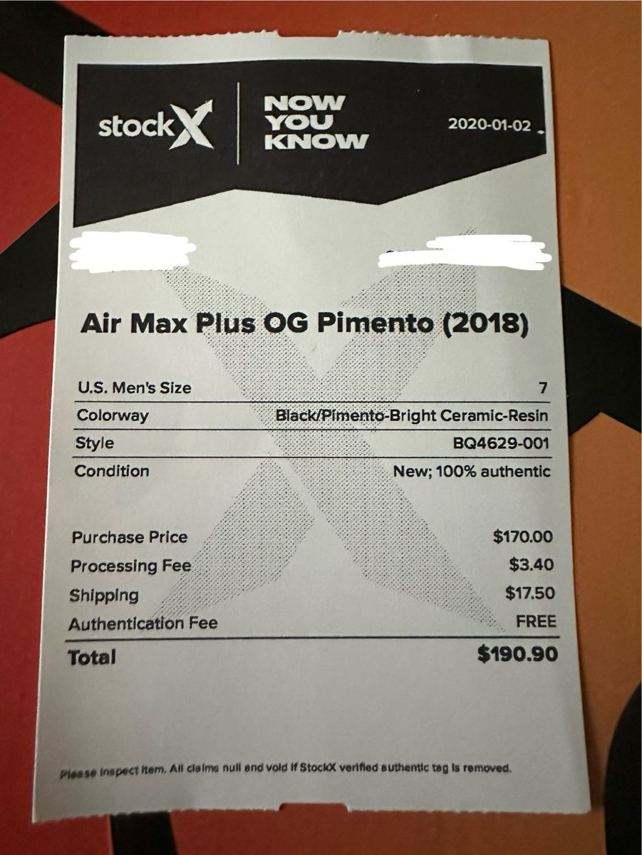 Nike Scarpe da uomo: Nike Air Max Plus OG PIMENT 2018 / Nike TN – Usato da Chur venduto da dajan.17 6