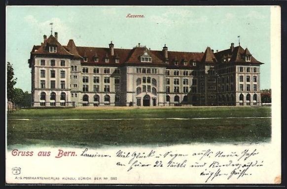 Cartes postales: AK Bern, Blick auf die Kaserne, 1901 – D'occasion à Berlin par bartko-reher