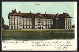 AK Bern, Blick auf die Kaserne, 1901