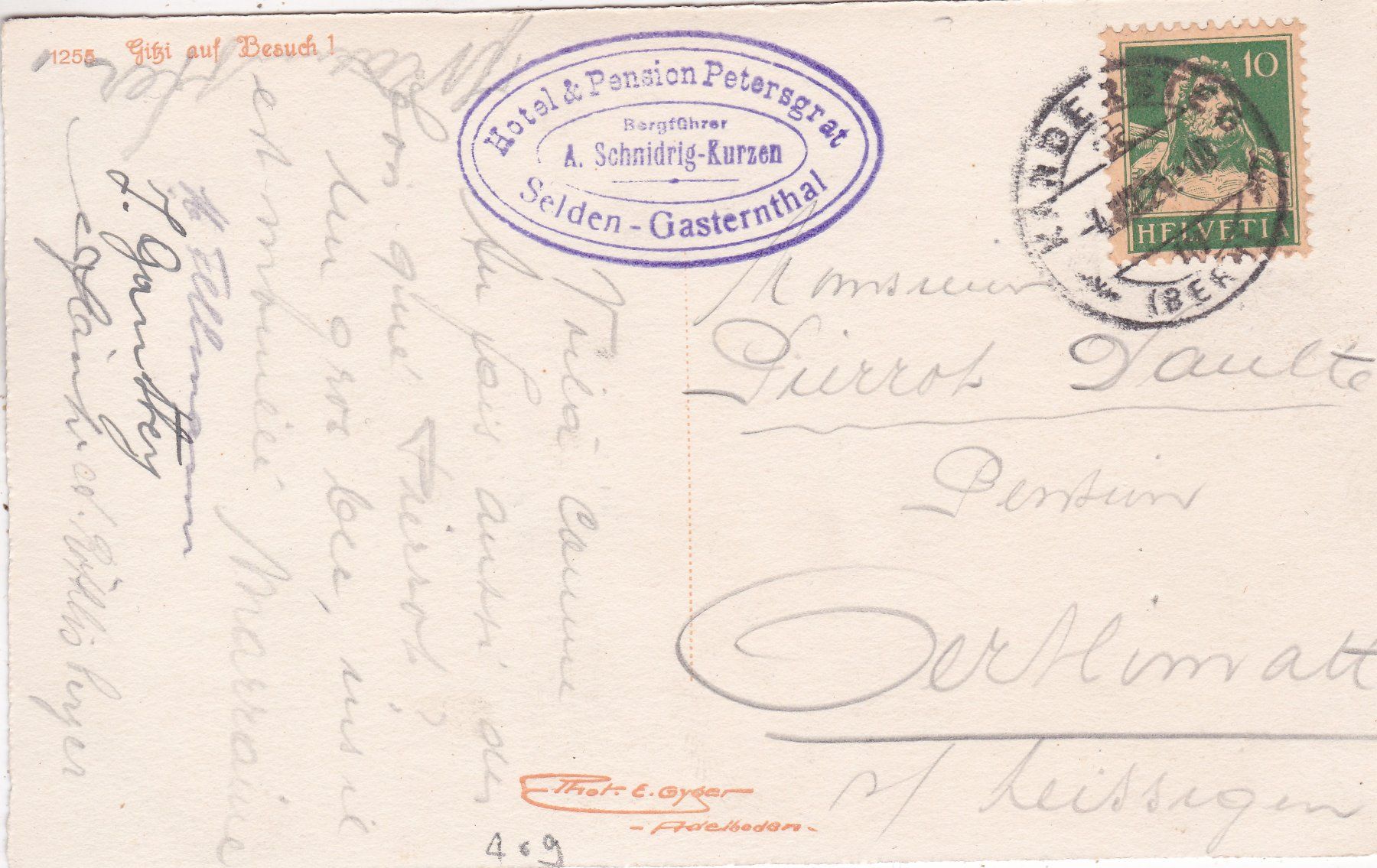 Cartoline postali: Gitzi auf Besuch  Ziege – Usato da Herisau venduto da Lisegrat2008 1