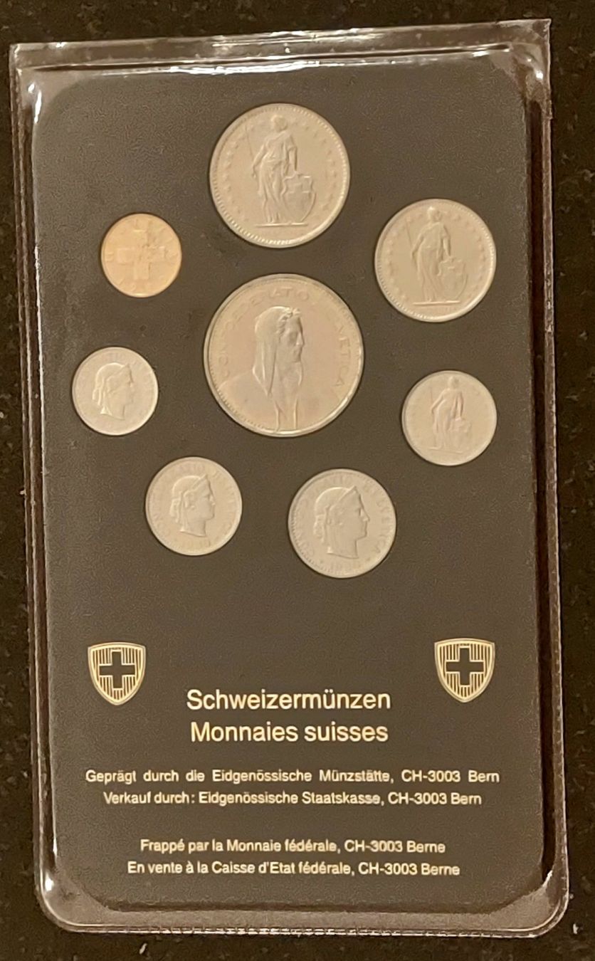 Tutti le monete: Münzsatz Schweiz 1980 stgl. – Nuovo (secondo la descrizione) da Arch venduto da coinsandmore 1