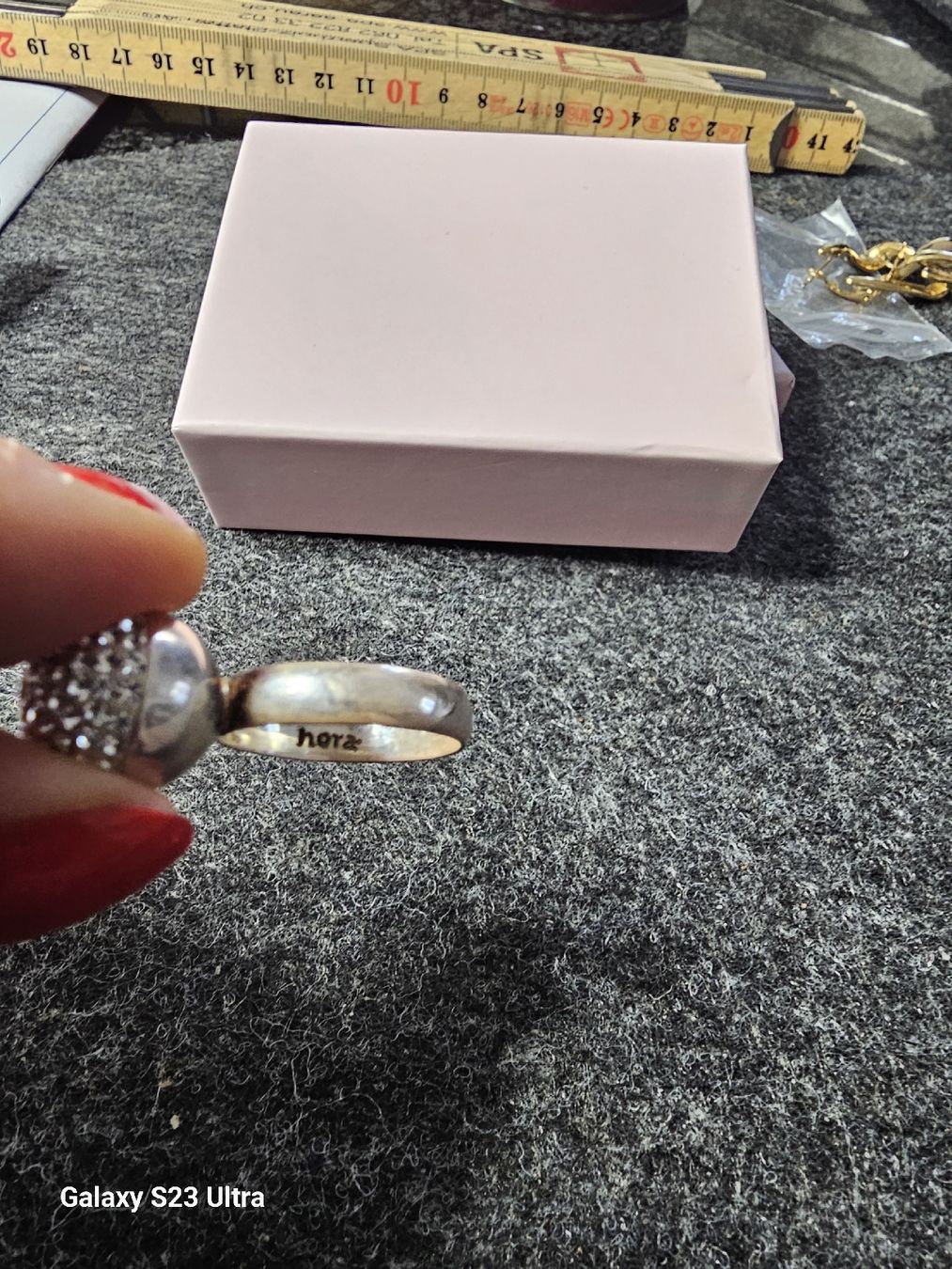 Anelli: Silberring Gr. 53 mit Strass Kugel - Blickfang! – Usato da Wangen b. Olten venduto da tagra69 3