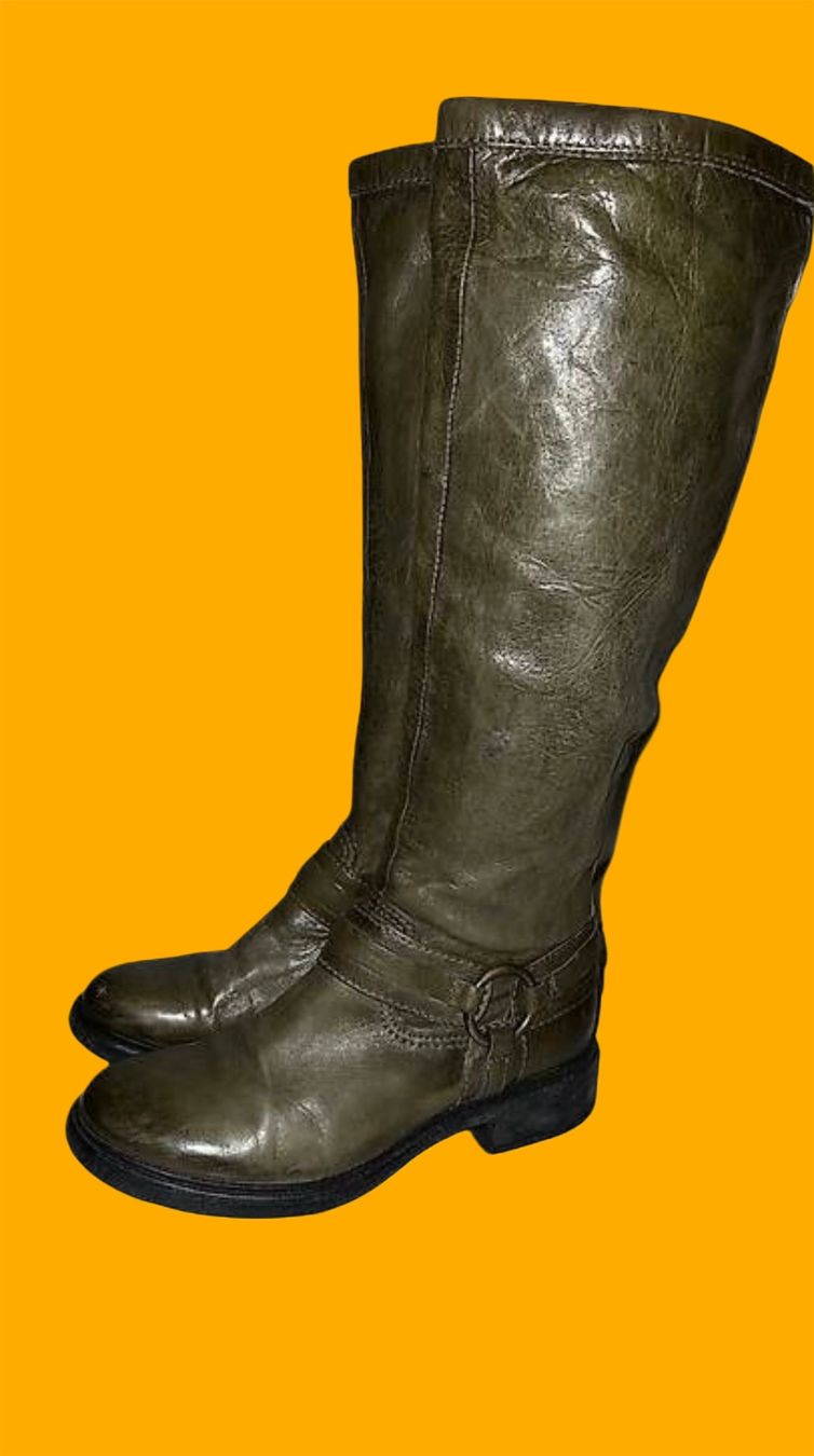 Damenschuhe: MIUS  Leder Stiefel Olivegrün – Gebraucht aus Bützberg von dan_jhn9 2