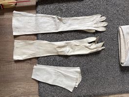 Handschuhe antik creme lang Finger Handschuh