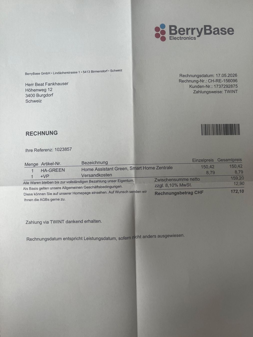 Componenti elettronici: Home Assistant Green Box von Nabu – Nuovo (secondo la descrizione) da Burgdorf venduto da A006972 5
