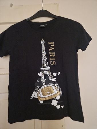 Schwarzes T-Shirt Paris von Disney Grösse xs. Neu.