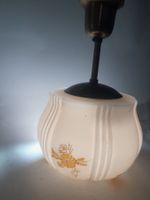 Antike Deckenlampe - Jungendstil / Art Deco? - Glas Schirm