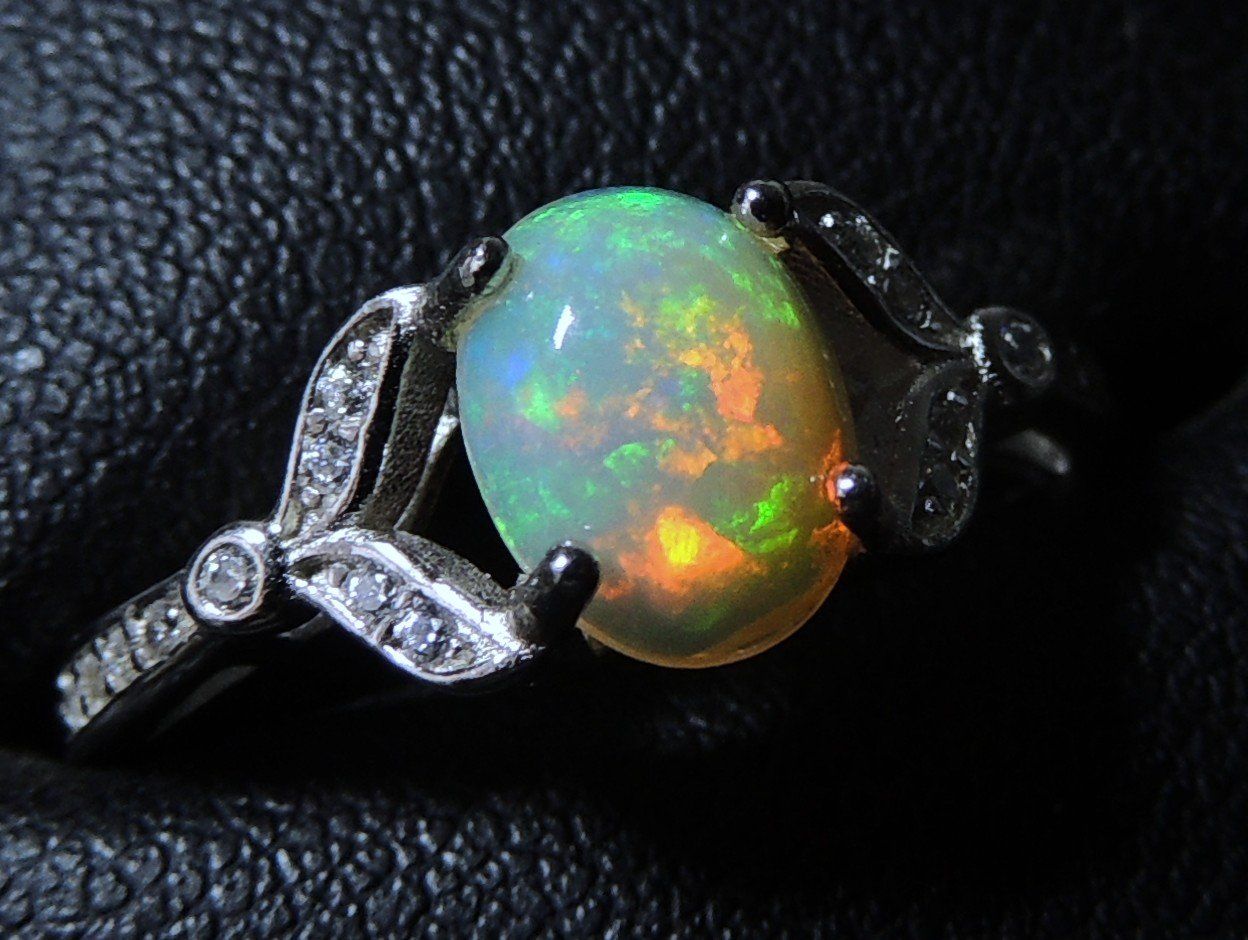 Anelli: Opal Silber 925 Fingerring Gr. 54 – Usato da Waldenburg venduto da schaller707 4