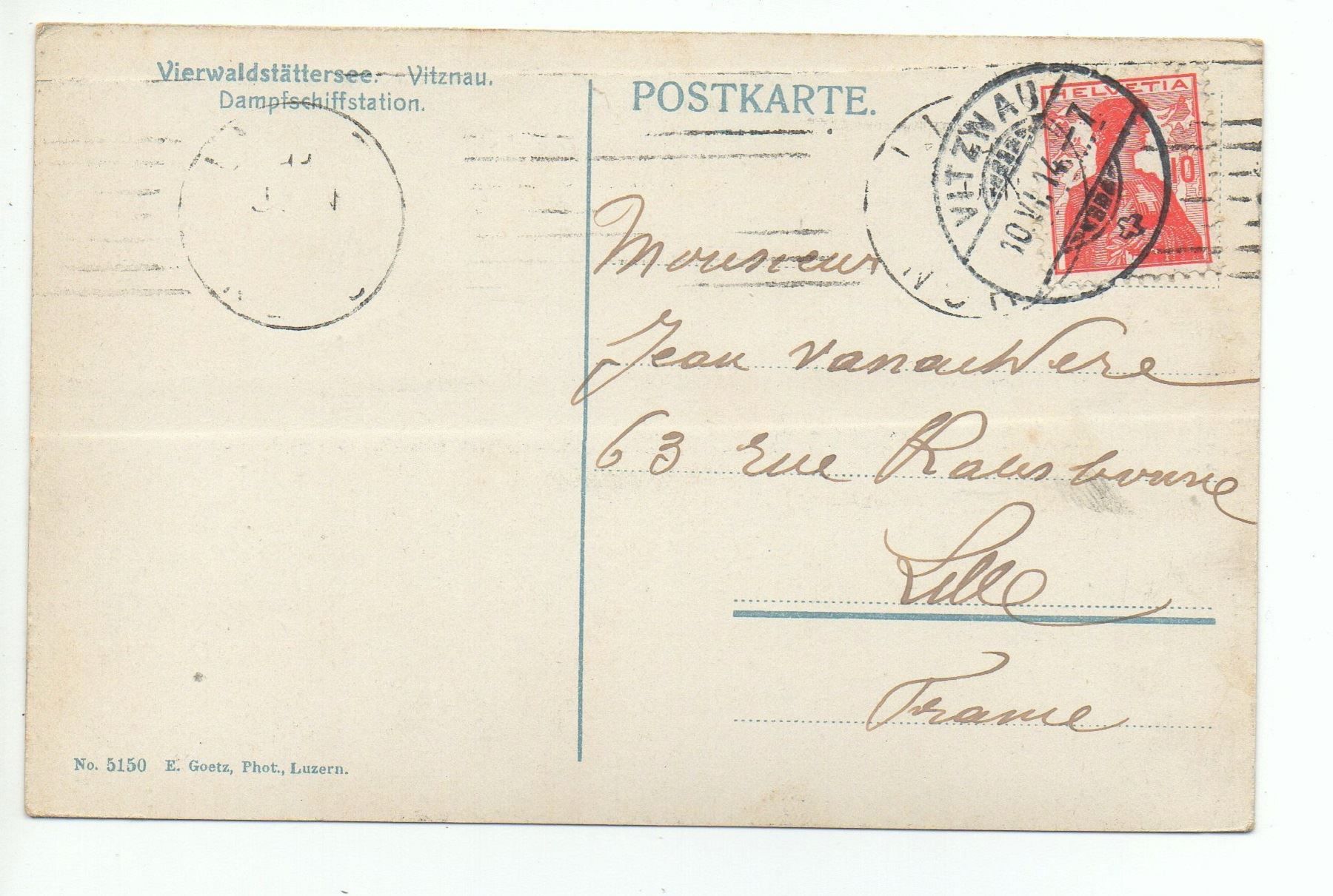 Cartoline postali: VITZNAU Bahnhof - Schiff - Pferde-Kutschen – Usato da Jona venduto da philajona 1