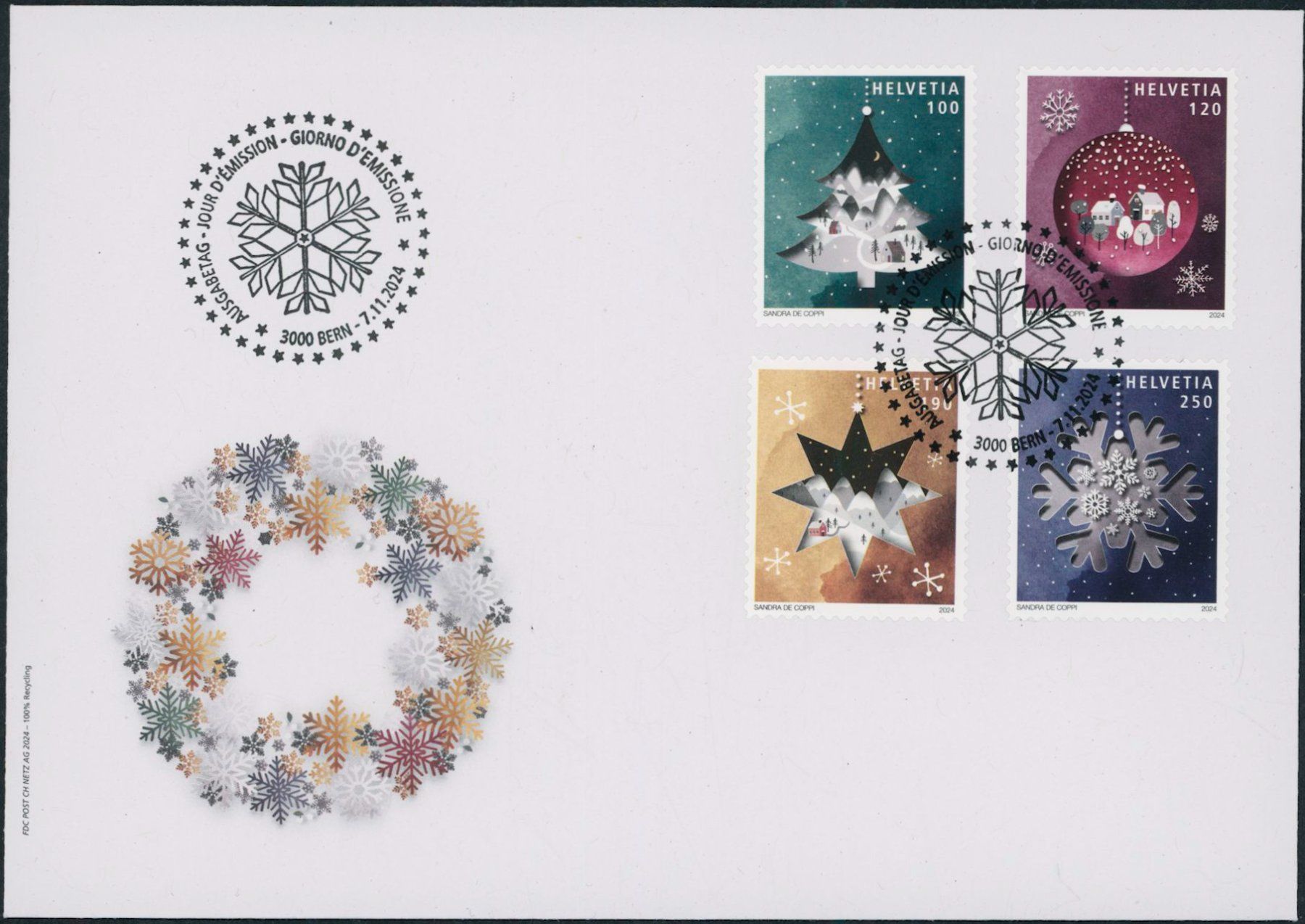 Tous les timbres: 2024 - Weihnachten - Ersttagsbrief FDC ET – D'occasion à Schindellegi par stationary
