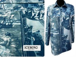 Designer Baumwolle Panel ICEBERG 1.5x1x50 Sailing blu
