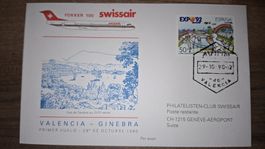 Swissair Valencia - Ginebra 29.10.1990