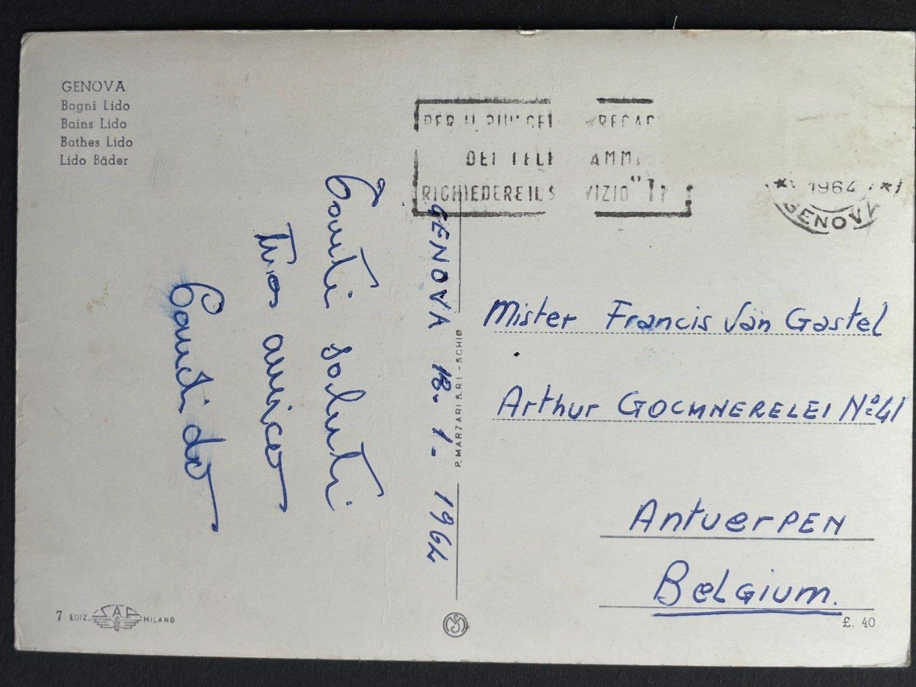 Cartes postales: Genova - Lido Bäder – D'occasion à Steg VS par _vinci_ 1