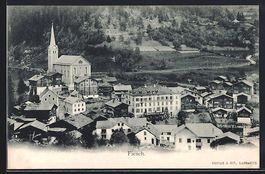 AK Fiesch, Ortsansicht mit Kirche