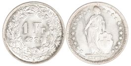 1 Franken von 1931 (fast Stempelglanz). Ab 1.--