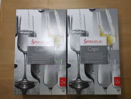 2 boîtes de verres à champagne Spiegelau Capri (4 verres)
