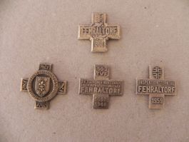 Medaille 4 Sport Abzeichen Brosche Fehraltorf ZH 1939 - 1959
