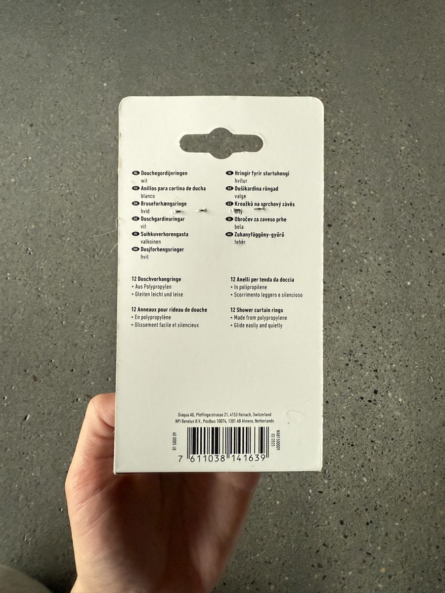 Altro per la casa: NEU Diaqua Shower curtain rings – Nuovo e nell'imballaggio originale da Langenthal venduto da vik_v5ml 1