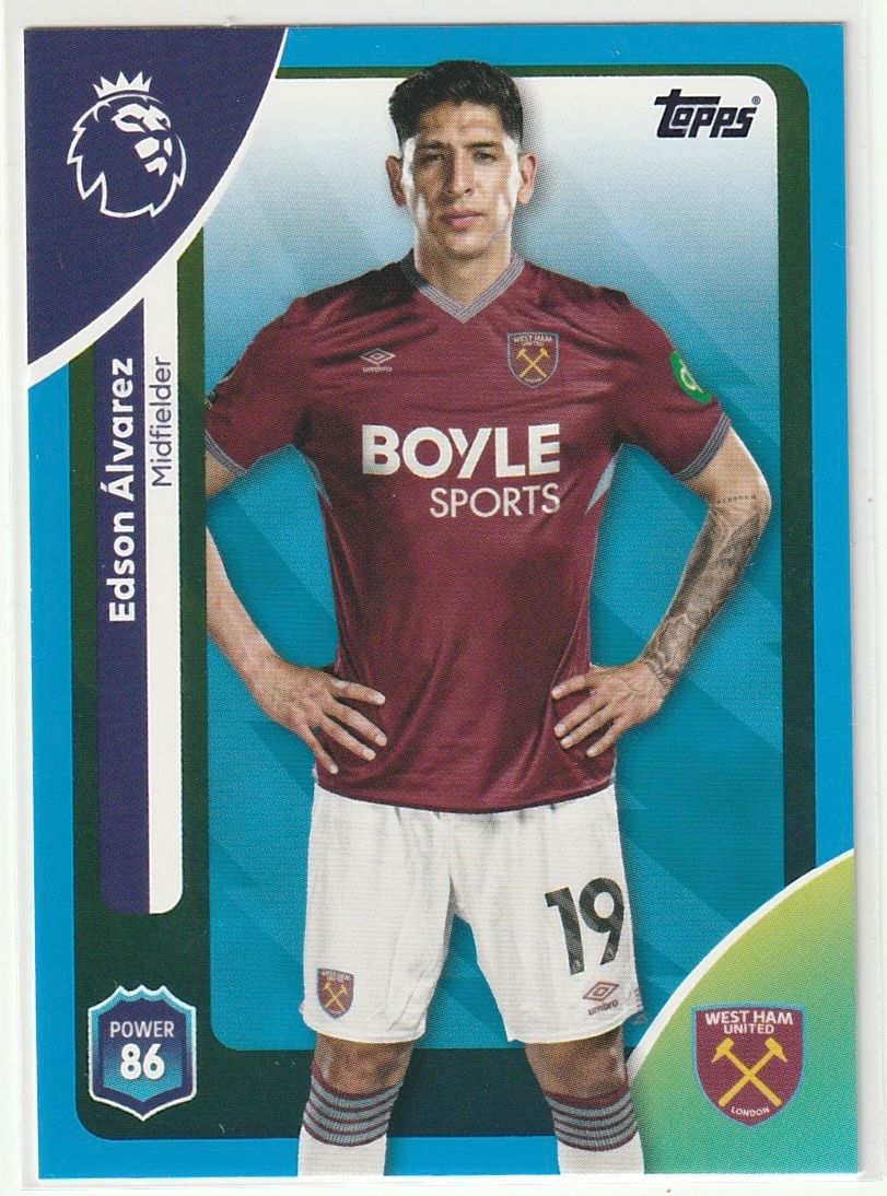 Topps Carte collezionabili: 2026 Topps Premier League Edson Alvarez Base Blue Parallel – Nuovo (secondo la descrizione) da Biel/Bienne venduto da historian-198