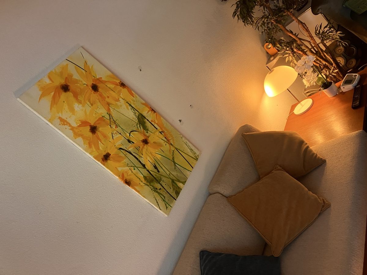 Dipinti: Wunderschönes Blumenbild, DistelBlumen, , 45x90c – Usato da Benglen venduto da Oommaahhaa 1