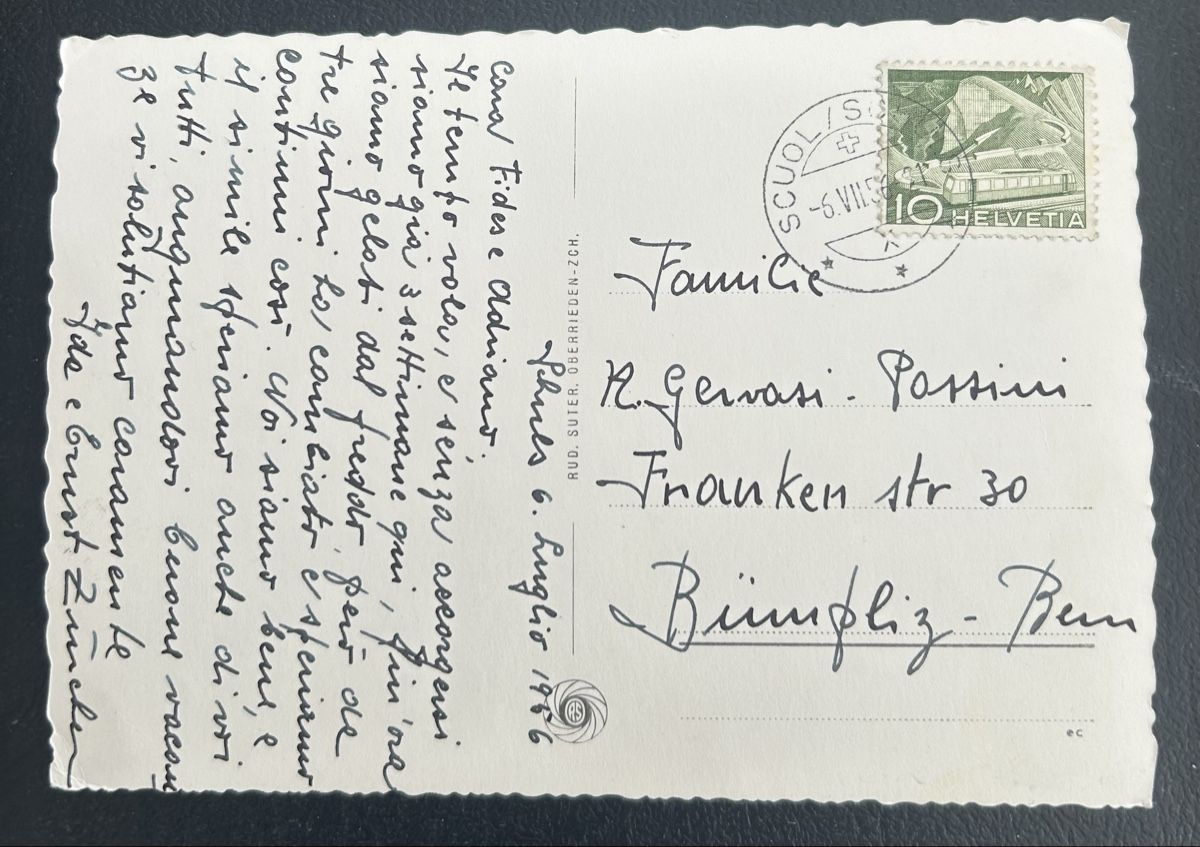 Cartoline postali: Flugaufnahme Schuls – Usato da Horw venduto da Tellbub 1