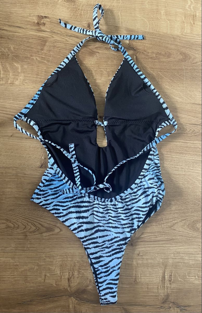 Tezenis Costumi da bagno & Bikini: Badeanzug Tezenis Blau Zebra Print – Usato da Winterthur venduto da chiaroscuro27 1