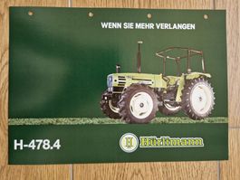 Original Prospekt Hürlimann Traktor H-478.4