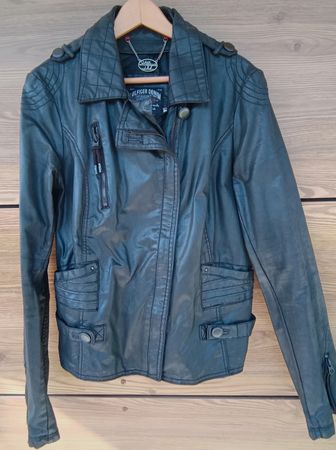 Veste type perfecto Tommy Hilfiger XL noir coton enduit