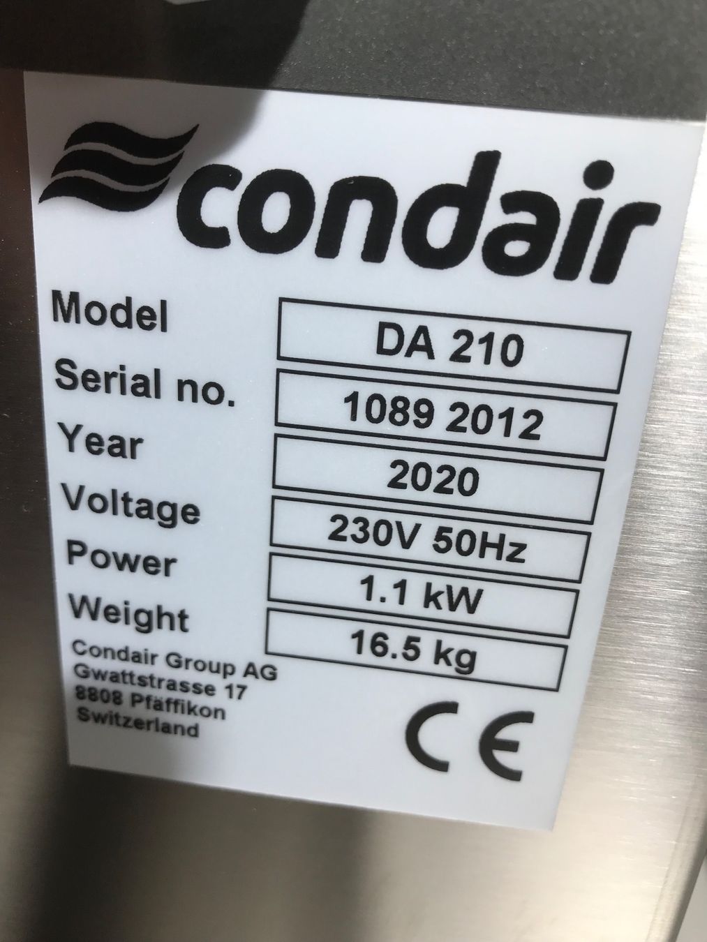 Asciugatrici: Adsorptions-Trockner Condair DA210 – Nuovo e nell'imballaggio originale da Winterthur venduto da efant12 5