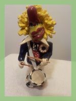 Keramikfigur Trommler Fasnacht Dekoration guter Zustand