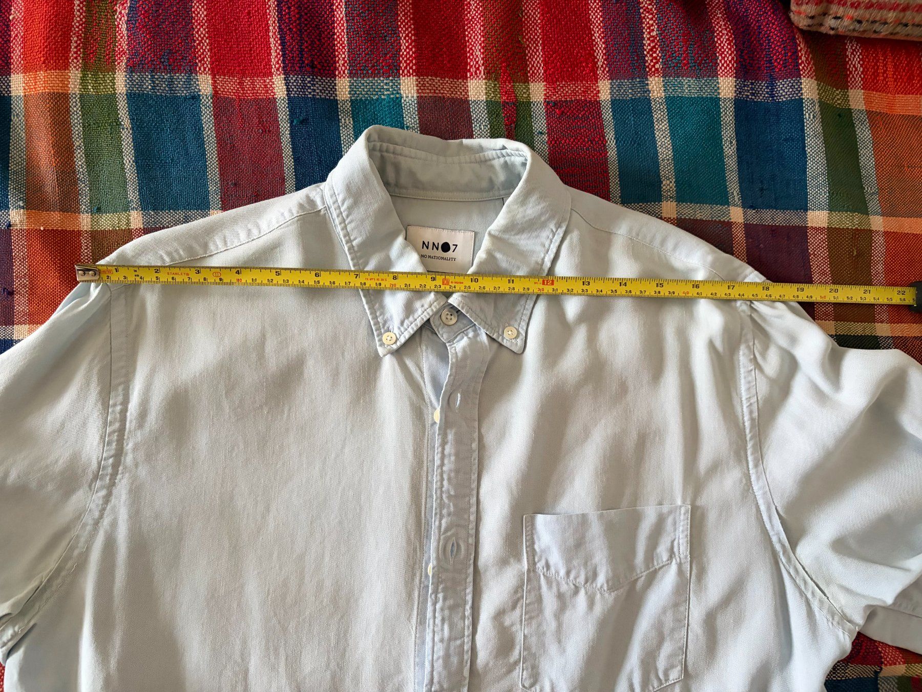 NN07 Camicie: NN07 Levon BD Hemd Hellblau Grösse L Tencel/Leinen – Usato da Zürich venduto da kaugaug 6