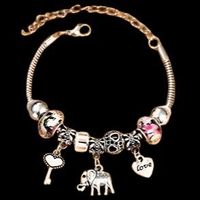 🐘 Niedliches Charm-Armband "SCHLÜSSEL-ELEFANT-HERZ" 💫