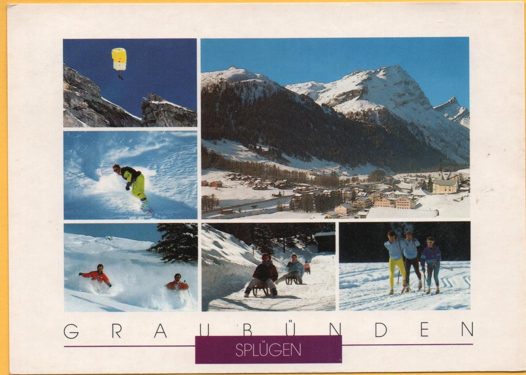 Cartes postales: SPLÜGEN Wintersport – D'occasion à Jona par philajona