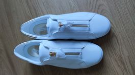 Michael Kors Sneaker Gr. 41 Weiss Gold mit Reissverschluss