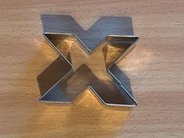 Guetzli Ausstecher, Metall, Buchstaben, Motiv: x