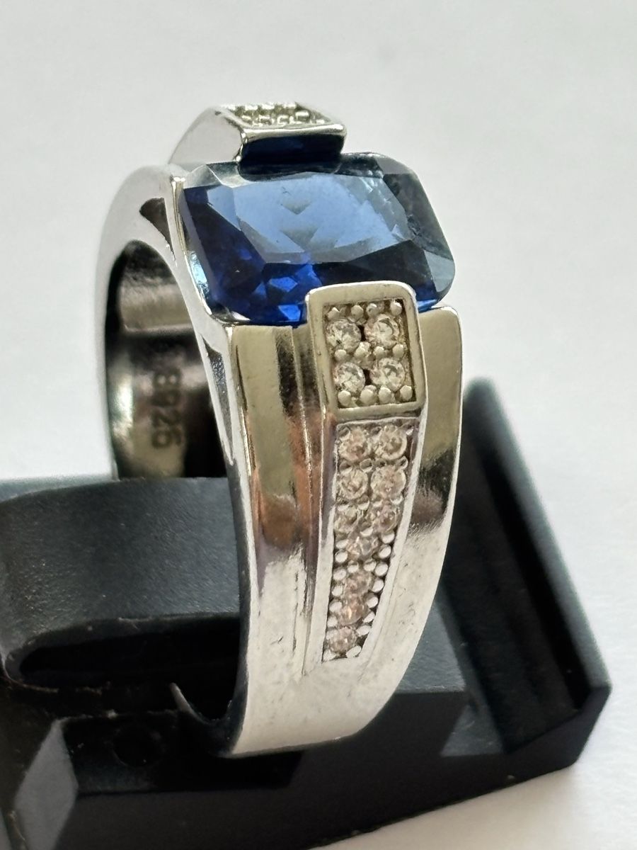 Anelli: Ring Silber 925 mit blauem Stein,Top! – Usato da Langnau am Albis venduto da flusspflege 3