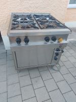 Gasherd Edelstahl ,Gastro Herd mit Backofen 80x85xH86cm