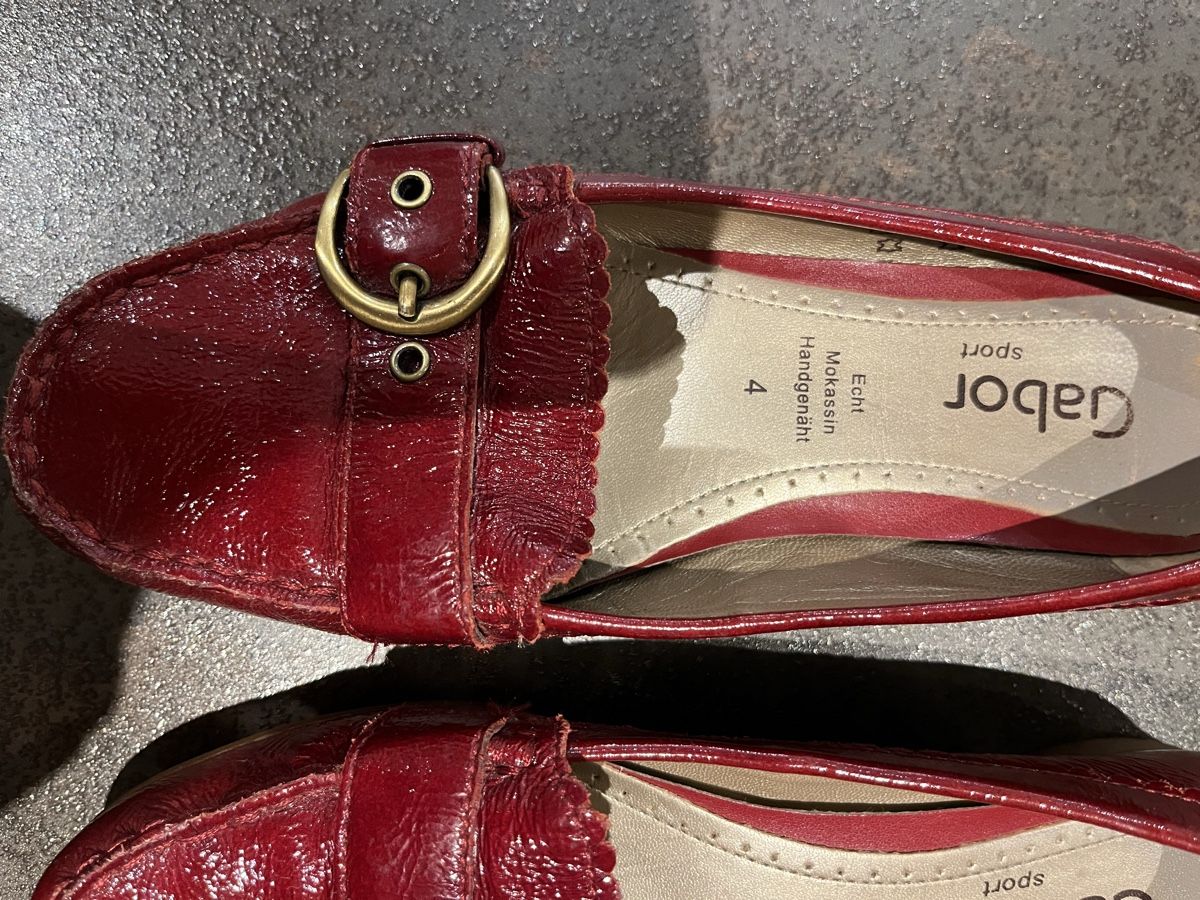 Gabor Scarpe da donna: Rote Gabor Mokassins, Echtleder, Gr. 37 – Usato da Amlikon-Bissegg venduto da Rahelbr5 3