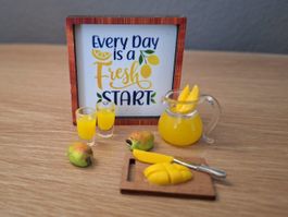 Frisch gepresstes Mangosaft Set