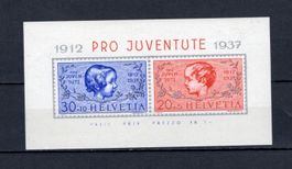 LotsTimbres Suisse , Bloc Pro Juventus 1937  voir Photos