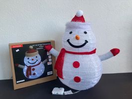 LED Schneemann Figur für Aussen, Weihnachtsdeko, .60x38x38cm