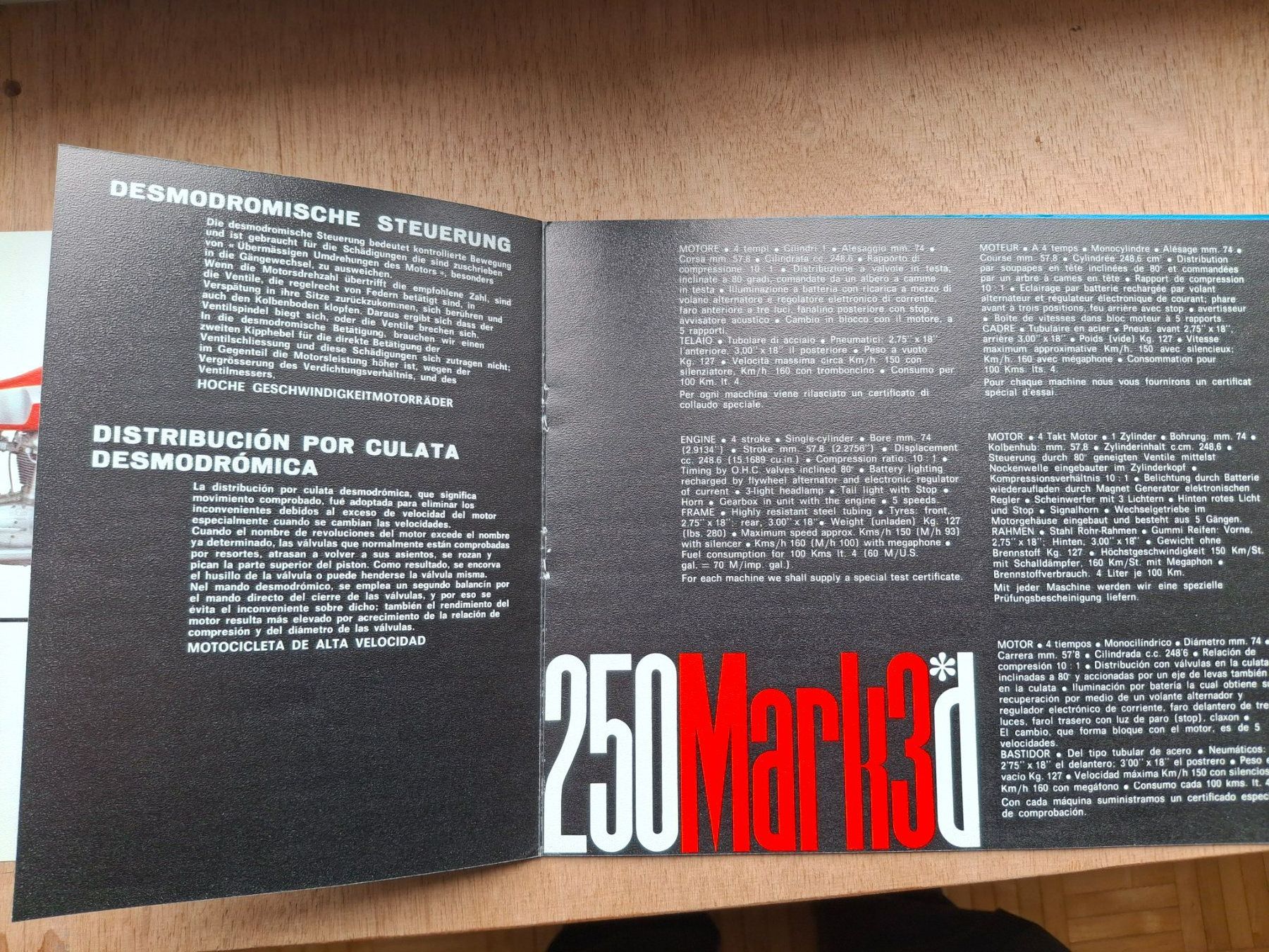 Ducati Strada: DUCATI 250 350 MARK3d DESMO ORIGINAL PROSPEKT OLDTIMER KÖWE – Usato da Wängi venduto da Toeff85 3