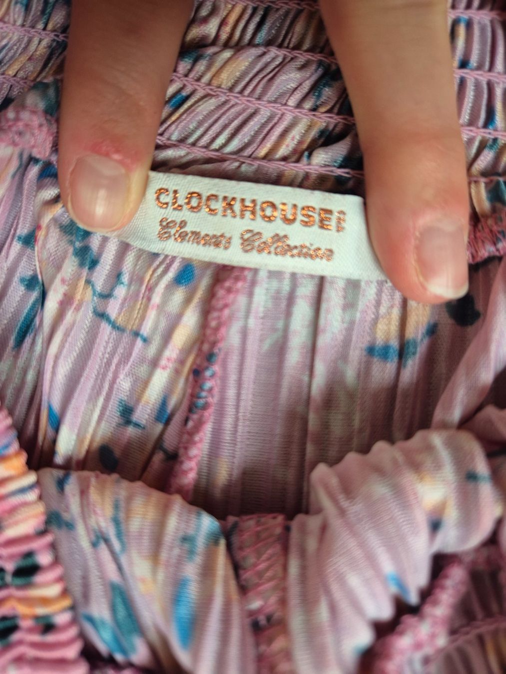 Pantaloni: Clockhouse Sommerhose, Gr. M, rosa Blumenmuster – Usato da Rheinau venduto da Jackandjones01 2