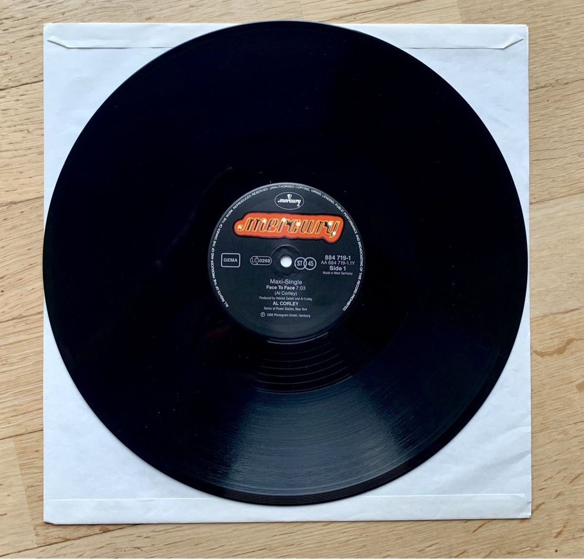 Dischi in vinile: Al Corley  Face to face 12" Maxi – Usato da Zürich venduto da Fieber 2