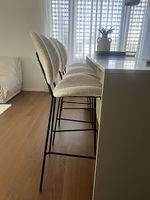 4x Barhocker-Stühle Boucle