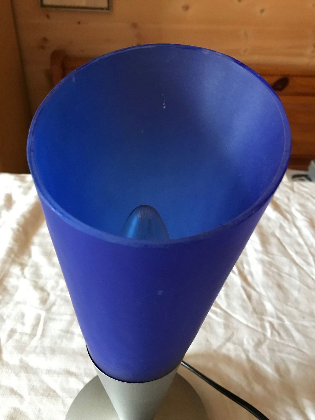 Lampade: Lampe en verre bleu – Usato da Ste-Croix venduto da BuffetSC 3