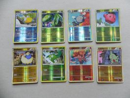 8 Pokémon Sammelkarten 2010 Text Deutsch 40-90 KP glänzend