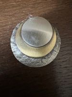 Coole Vintage Brosche in Silber- und Goldtönen