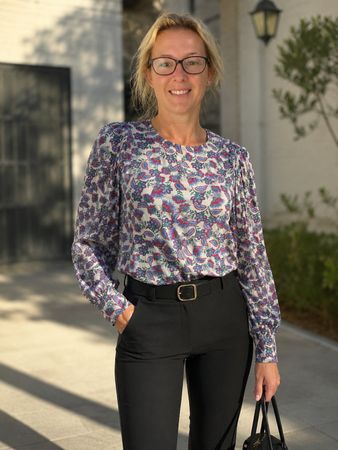 CLAUDIE PIERLOT | blouse fluide multicolore ample bohème | S