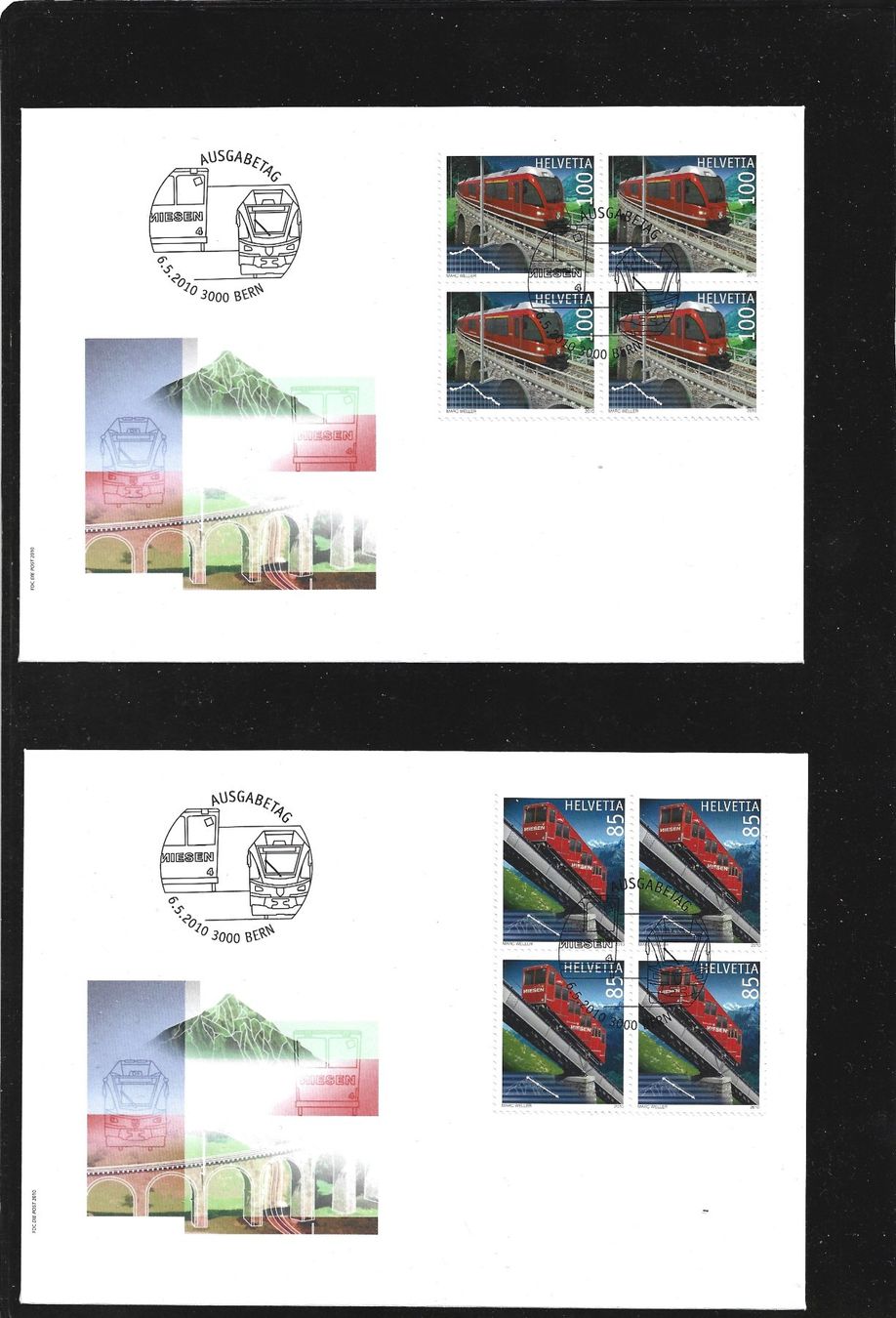 Tutti i francobolli: 2010  FDC 4er Bahnjubi aus ABO – Nuovo (secondo la descrizione) da Rheinau venduto da loxis